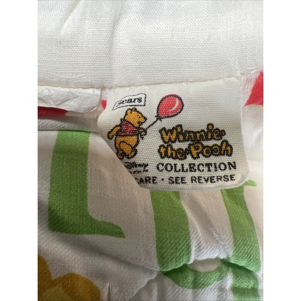 Vtg Walt Disney Productions Winnie The Pooh Baby Blanket Toddler Quilt - Damaged